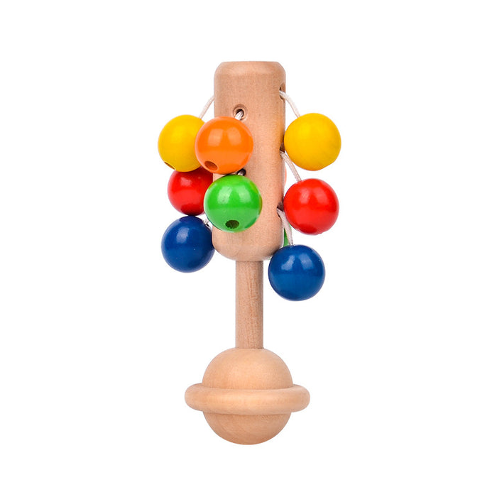 Wooden Rattles Rainbow Handbell Orff Musical Instruments