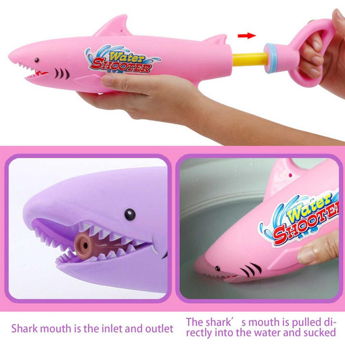 3PC Children's Toy High-pressure Drawing Cartoon Shark Beach Rafting Spray Gun