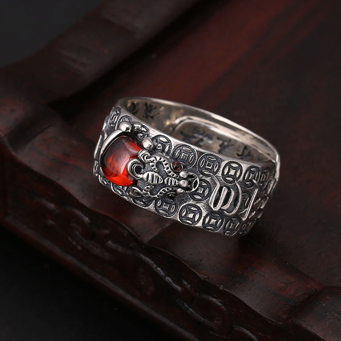Mantra Ring Heart Sutra Pixiu Index Finger