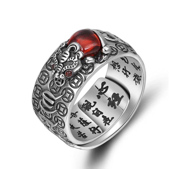 Mantra Ring Heart Sutra Pixiu Index Finger
