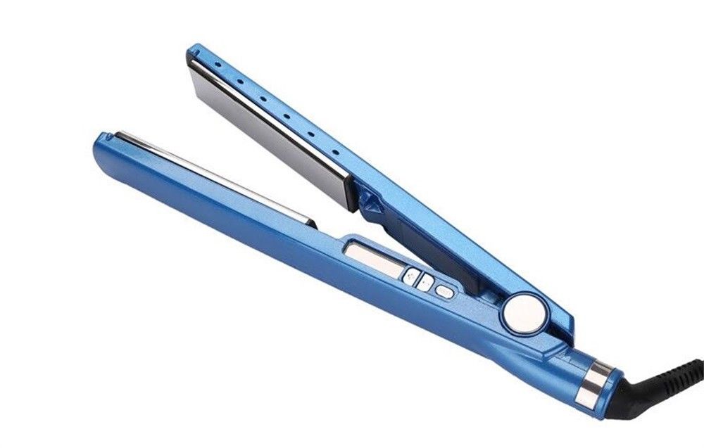 Titanium nano titanium straight hair straightener quarterback hairpin