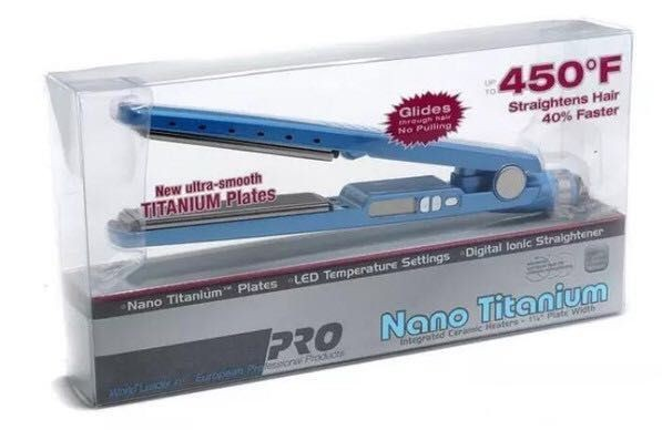 Titanium nano titanium straight hair straightener quarterback hairpin
