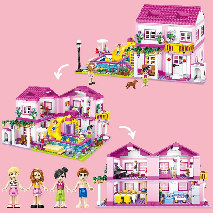 Summer Villa Play House Children's Educational Building Blocks Toys