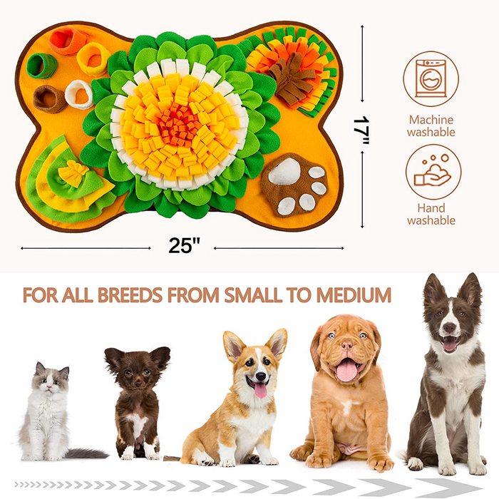 Large Snuffle Mat For Dogs Pet Interactive Training And Stress Relief Sniff Mat Feeding Mat Slow Feeder Dog Treat Mat Dog Toys