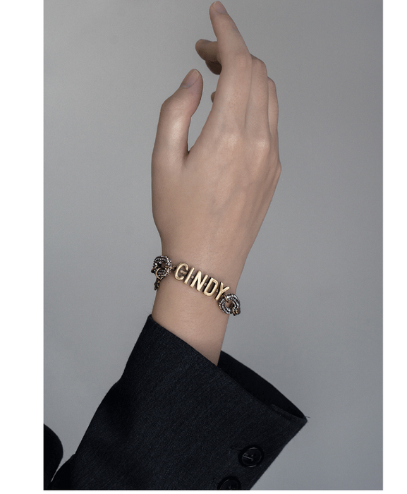 European And American Fashion Trend With Diamond Bronze Chain Bracelet