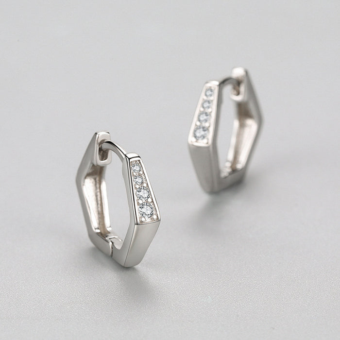 S925 Sterling Silver Micro Diamond Earrings