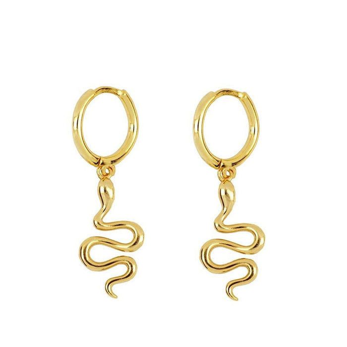 The New Type Of Snake Earrings Are Personalized Metal Copper Snake